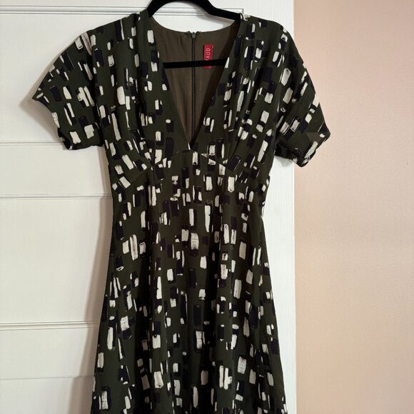 Staud Walter Mini Dress in Army Green - Picture 4 of 5